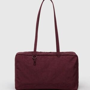 Burgundy Nylon Bowler Bag